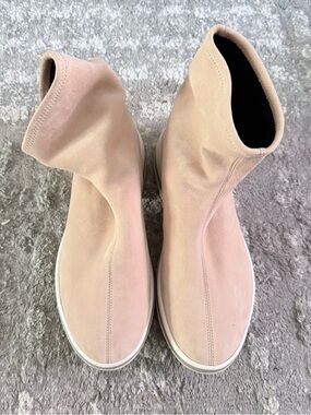 Stuart Weitzman Blush Pink Suede Sock Sneakers